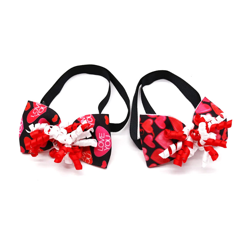 10PCS/SET Valentine‘s Day Dog Bowtie