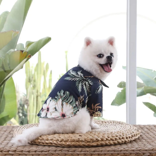 Hawaiian Beach Style Dog T-Shirt